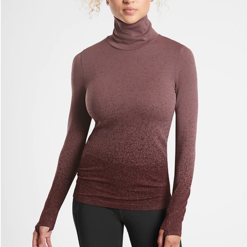 ATHLETA Flurry Blizzard Gradient Turtleneck Size Large